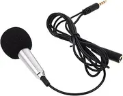 BESTonZON Mini Microphone for Phone Compact Condenser Mic 3.5mm Cable Great for Karaoke Live Streaming and Music Production