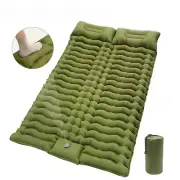 Double Sleeping Pad for Camping Self-Inflating Mat Sleeping Mattress with Pillow