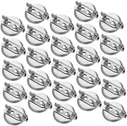 [HAPINARY] 50pcs brooch tray Brooch Settings Safety Brooch Base Vintage Brooch Bezel Settings silver tray decorative tray garnish tray Safety Breastpin Base Handmade Brooch Bezel iron blank