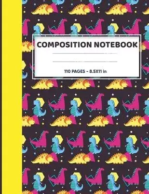 composition notebook 3 in 1: triceratops Dinosaurs pattern journals with Lines for Children, Kids, Girls, Teens, college students. and Women -: Din