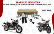 Royal Enfield "Silver LED Indicators for Interceptor & Gt 650"