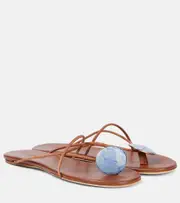 [Christopher Esber] Christopher Esber Doma embellished thong sandals UK 7 brown