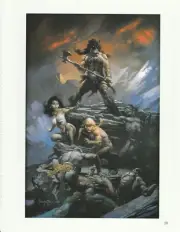 1996 full Color Plate "Fire & Ice" by Frank Frazetta Fantastic GGA Print