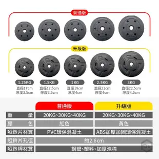 【DE生活】健身啞鈴 槓鈴 啞鈴＋連接桿 多功能組合式啞鈴 重量訓練 環保啞鈴 重訓 健身(升級版20KG)