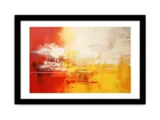 Yellow Red Framed Art Framed print Art Poster
