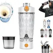 ProBlend One-Touch Shaker – Smooth Protein Mix Anywhere, Electric Protein Shaker Bottle, Water Drink Mixer Portable Bottles for Gym Sport, Portable Drink Mixer (White)