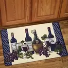 Chateau Memory Foam Anti-Fatigue Navy & Purple Kitchen Floor Mat 18" x 30"