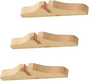 FUNNETOYU 3Pcs Divider Stand for Privacy Divider Feet for Home Office Screen Support Base for Living Bedroom and Tea Decor Natural Color