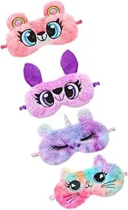 Baluue 4pcs Plush Eye Mask Sleep Mask Sleep Eye Mask Nap Eye Patch Sleeping Eye Mask Eye Mask Travel Sleep Mask Plush Sleep Mask Home Eye Shade