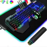 ATTACKSHARK K680 Black Wireless Rechargeable Gaming Keyboard &Mouse &RGB Mat Set