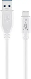 Goobay USB-C to USB A 3.0 Cable, 1.0 Meter, White