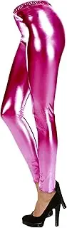 [HENBRANDT] Adult Metallic Leggings with Elasticated Waist Shiny Wet Look Neon Stretch Leggings 80s Disco Retro Dancy Party Fancy Dress Costume Accessories Fancy Dress for Women