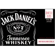 Jack Daniels & No Sugar Cola Can 375mL