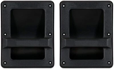 2 MR DJ HND86 8.3" X 6.5" Speaker Cabinet Plastic Bar Handles Black Recessed Hea