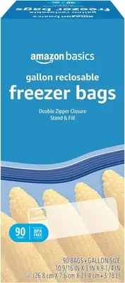 Freezer Gallon Bags, 90 Count (Previously Solimo)