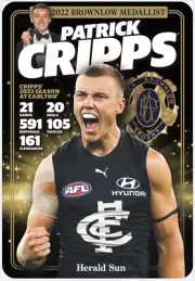 Patrick Cripps Brownlow medal winner Poster,AFL football,swans,PIEs ,blues books