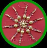 Christmas Ornament Holiday Snowflake Beaded Ornaments ~ NEW ~ 5 inch