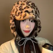 Unisex Leopards Trapper Hat with Adjustable Straps Light Weight Ear Covering Hat