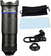 Phone Lens Monocular | Monocular Telescope for Stargazing | 4K Resolution Multi-Functional Lens with Mobile Phone Clip for Bird Watching Hiking Camping