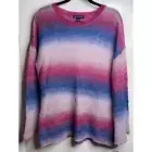 INC Womens Wool Blend Ombre Pullover Sweater Purple Size Large