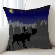 Moon Light Moose Cushion Cover
