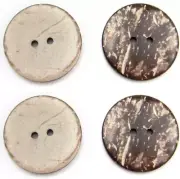 Brown 2 Holes Coconut Shell Sewing Buttons for DIY Craft Sewing Clothing Decorat