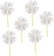Kisangel 1set DIY Pinwheels for Blank Graffiti Painting Educational Creative Craft Project for Boys Fun Art Activity for Kindergarten Early Learning Random Color 6pcs