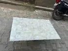 24"x48" Rectangle White Agate Dining Table Handmade Crystal Stone Furniture Deco