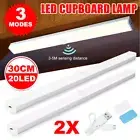 2x Wireless LED PIR Motion Sensor Under Cabinet Light Magnetic Lamp Rechargeable