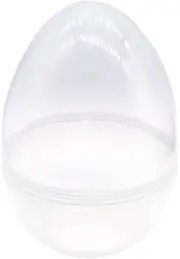 4.68" Giant Easter Egg Fillable, Plastic Easter Eggs JumboTransparent White for Easter Stuffers Pa Easter Empty Basket Eggs,