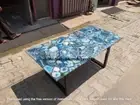 Blue Agate Dining Table Top, Agate Custom Kitchen Counter Top Christmas Gifts