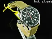 Invicta 46MM Men Superluminova I-Force Lefty Chrono GreenArmy Canvas Strap Watch