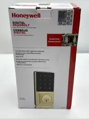 Honeywell Satin Gold Digital Deadbolt Lighted Keypad Touchscreen 8635214