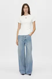 Nora Cotton Fitted Tee in Soft White - CAMILLA AND MARC® C&M