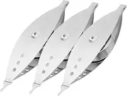 SMASOLO 3pcs Metal Tatting Shuttle DIY Weaving Tools for Lace Making Durable Material Comfortable Grip Easy to Use Practical for Knitting and Sewing Projects
