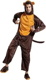[ReneeCho] Men's Animal Onesie Halloween Costume Adult Jumpsuit Pajama Giraffe Monkey