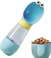 Portable Dog Hydration Bottle, Dog Water Bottle with Food Container, Dog Travel Water Bottle, Dog Water Dispenser for Walking, Cartoon Dog Walking Water Bottle with Bowl for Cat, Dog, Puppy, Large Do