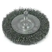 ITM 100mm 1/4" Hex Shank Crimp Wire Spindle Mounted Wheel Brush TM7022-100