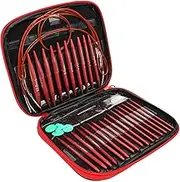Knitting Needles Set, 13 Pairs Detachable Circular Interchangeable Circular Knitting Needles Set with Storage Bag, DIY Knitting Needles Crochet Kit for Beginner and Professional