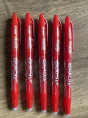 Pilot Frixion Original Rollerball Erasable Pens, 0.7mm Nib Red Ink(PKT 5 PENS)