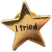 [YuanHolumid] 3Pcs i Tried Stars Enamel Pin Creative Pop-Enamel Pin Lapel Badges Brooch Funny Fashion Jewelry Brooches and Pins, Iron, iron pyrite