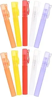 NIYANGLE 10pcs Refillable Perfume Bottles Pen Shape Travel Spray Containers Compact Sub-packaging for Fragrances for Toiletries and Giving