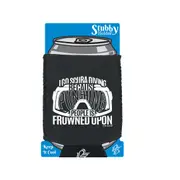 Ow I Go Scuba Because Punching - Funny Novelty Stubby Holder With Base