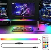WILLED Under Monitor Light Bar, RGBIC Dreamcolor Ambient Gaming Lights, Ambiance Backlights with Remote Controller, 5V USB Powered, for Gaming, PC Setup, Desk Stand, Room Decoration