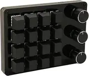 16 Keys 3 Knobs Mini Keypad with Blue Switch, Programmable for Gaming Office Media, Hot Swappable