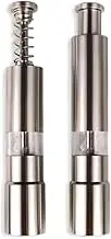 Manual Spring Pepper Mill Stainless Steel Press Type Salt Mill Effortless Grinding Salt and Pepper Kitchen Utensil