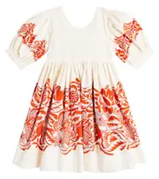 [Molo] Molo Camilo floral puff-sleeve dress Y 11/12 beige