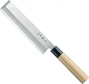 Fuji Cutlery FC-376 Square Thin Blade, for Left Handed, 7.7 inches (195 mm), Made in Japan, Molybdenum Vanadium Steel, Single Edge, Kanto Type, Japanese Knife, for Cooking Vegetables Such as Katana