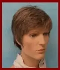 Light Brown Short Hairstyles Men's Natural Layered 100% Human Hair Wig 8 Inch