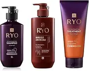 Hair Loss Expert Care Oily Scalp Shampoo 400mL + Strengthen & Volume Conditioner 480mL + Root Treatment 330mL. Korean Hair Treatment Set for Ryo.